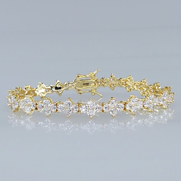 14K Gold 2ct Diamond Womens Tennis Bracelet 14 Karat Silver ct